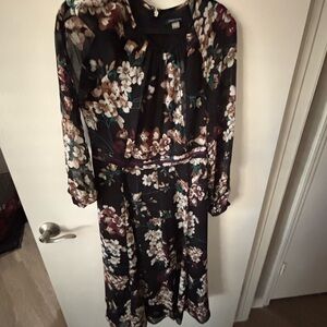 Tommy Hilfiger Black Floral Long Sleeve Dress